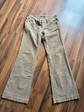 Unionbay Y2K Low Rise Tan Corduroy Flare Pants